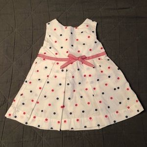 Jacadi Baby Girl White Dress, with bloomers & hat